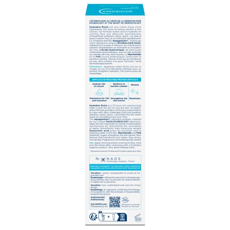 Crema intens hidratanta Hydrabio Riche, 40 ml, Bioderma Crema intens hidratanta Hydrabio Riche, 40 ml, Bioderma
