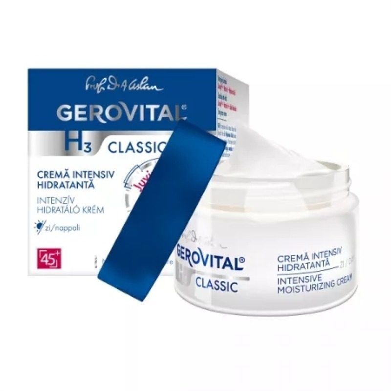 Crema intensiv hidratanta de zi H3 Classic, 50 ml, Gerovital Crema intensiv hidratanta de zi H3 Classic, 50 ml, Gerovital