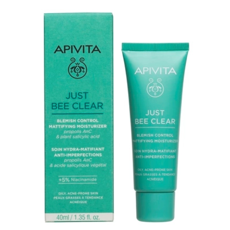 Crema matiafianta anti-acnee Just Bee Clear, 40 ml, Apivita Crema matiafianta anti-acnee Just Bee Clear, 40 ml, Apivita