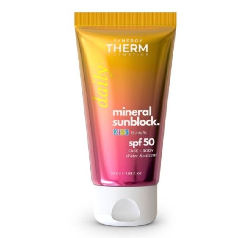 Crema minerala SPF 50 Mineral Sunblock, 50 ml, Synergy Therm Crema minerala SPF 50 Mineral Sunblock, 50 ml, Synergy Therm