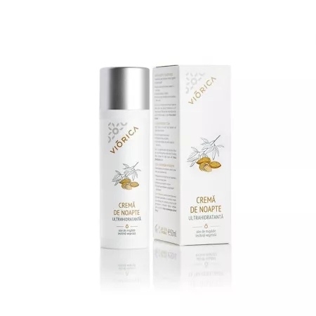 Crema de noapte ultrahidratanta cu ulei de migdale, 50 ml, Viorica Crema de noapte ultrahidratanta cu ulei de migdale, 50 ml, Viorica
