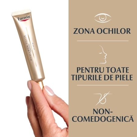 Crema de ochi SPF 20 Hyaluron Filler + Elasticity, 15 ml, Eucerin Crema de ochi SPF 20 Hyaluron Filler + Elasticity, 15 ml, Eucerin