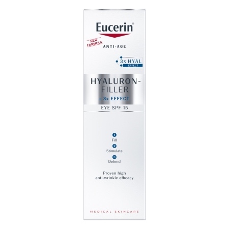 Crema de ochi SPF 15 Hyaluron Filler, 15 ml, Eucerin
