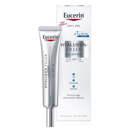 Crema de ochi SPF 15 Hyaluron Filler, 15 ml, Eucerin