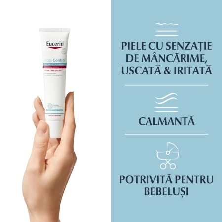Crema pentru ingrijirea pielii in fazele acute, Atopi Control, 40 ml, Eucerin