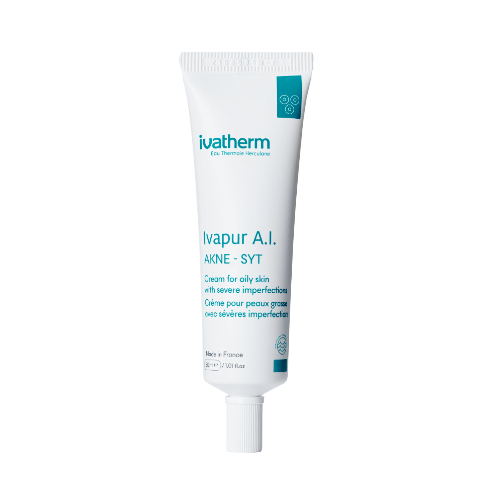 Crema pentru piele grasa cu imperfectiuni severe Ivapur A.I Akne-Syt, 30 ml, Ivatherm Crema pentru piele grasa cu imperfectiuni severe Ivapur A.I Akne-Syt, 30 ml, Ivatherm