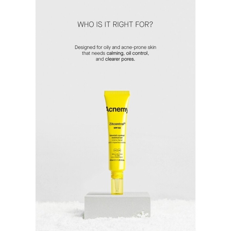 Zitcontrol Crema De Fata Pentru Acnee Cu Spf50, 40 ml, Acnemy Zitcontrol Crema De Fata Pentru Acnee Cu Spf50, 40 ml, Acnemy