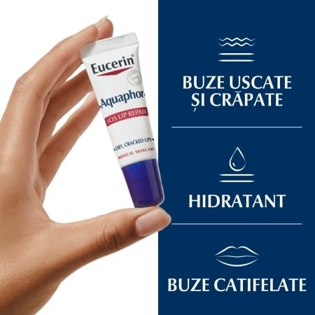 Balsam de buze reparator Aquaphor, 10 g, Eucerin Balsam de buze reparator Aquaphor, 10 g, Eucerin