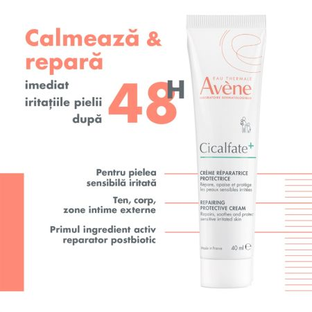 Crema reparatoare si protectoare Cicalfate+, 40 ml, Avene Crema reparatoare si protectoare Cicalfate+, 40 ml, Avene