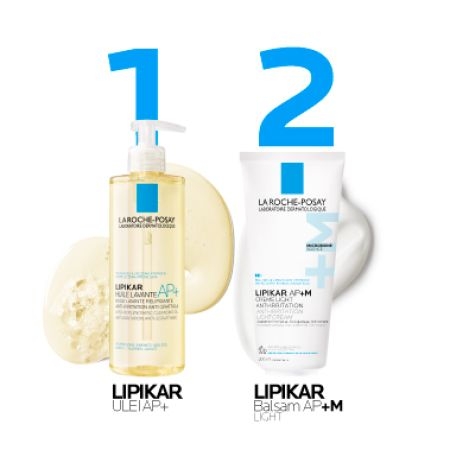 Crema triplu reparatoare cu textura lejera Lipikar Light AP+M, 200 ml, La Roche-Posay Crema triplu reparatoare cu textura lejera Lipikar Light AP+M, 200 ml, La Roche-Posay