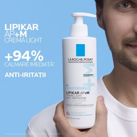 Crema triplu reparatoare cu textura lejera Lipikar Light AP+M, 400 ml, La Roche-Posay Crema triplu reparatoare cu textura lejera Lipikar Light AP+M, 400 ml, La Roche-Posay