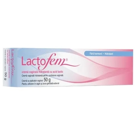 Crema vaginala hidratanta cu acid lactic Lactofem, 50 g, Anton Hubner Crema vaginala hidratanta cu acid lactic Lactofem, 50 g, Anton Hubner