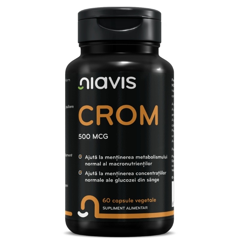 Crom 500 mcg, 60 capsule, Niavis Crom 500 mcg, 60 capsule, Niavis
