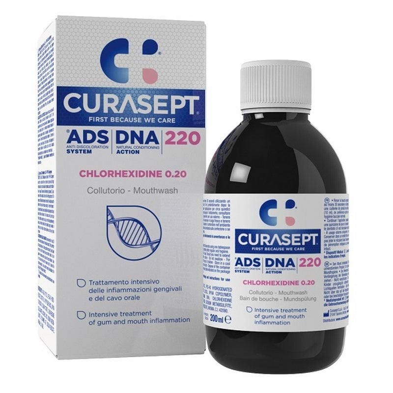 Apa de gura cu 0.20% clorhexidina ADS DNA 220, 200 ml, Curasept Apa de gura cu 0.20% clorhexidina ADS DNA 220, 200 ml, Curasept