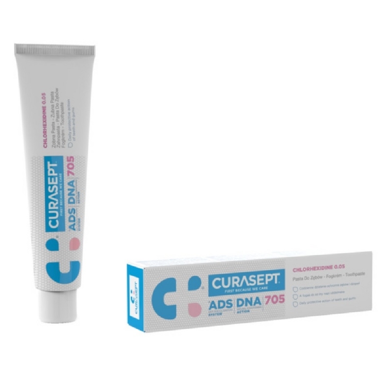 Pasta de dinti cu 0.05% clorhexidina ADS DNA 705, 75 ml, Curasept