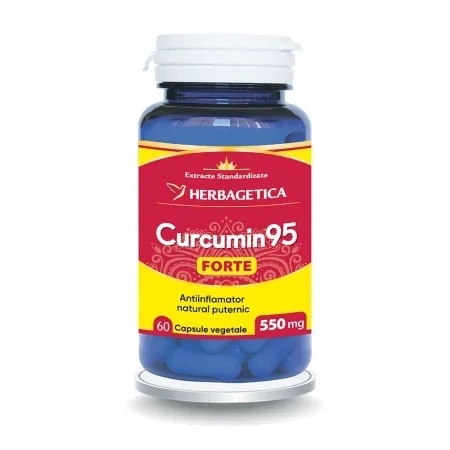 Curcumin 95 Forte, 60 capsule, Herbagetica Curcumin 95 Forte, 60 capsule, Herbagetica