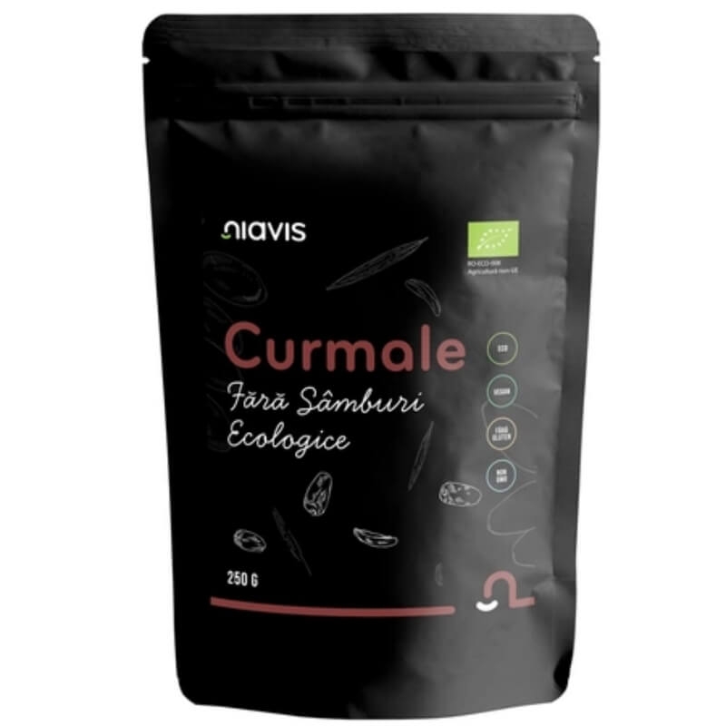 Curmale fara samburi ecologice, 250 g, Niavis Curmale fara samburi ecologice, 250 g, Niavis