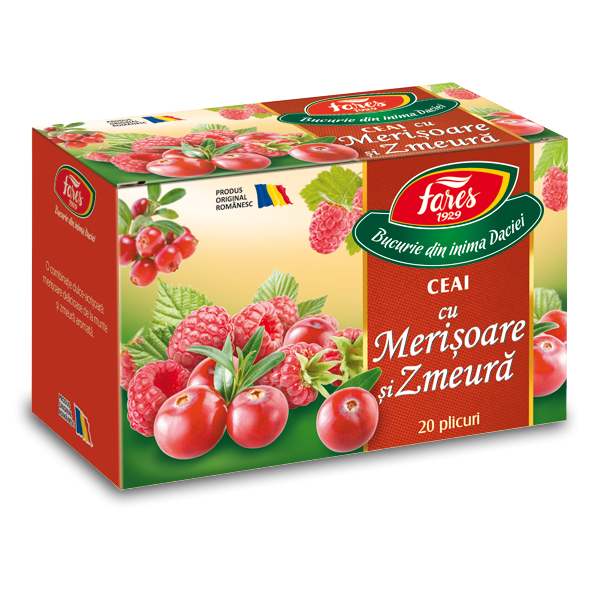 Aromfruct ceai zmeura si merisoare 20plicuri, Fares Aromfruct ceai zmeura si merisoare 20plicuri, Fares