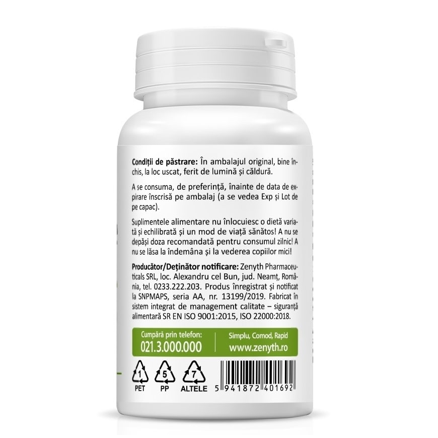D-Mannose, 30 capsule vegetale, Zenyth D-Mannose, 30 capsule vegetale, Zenyth