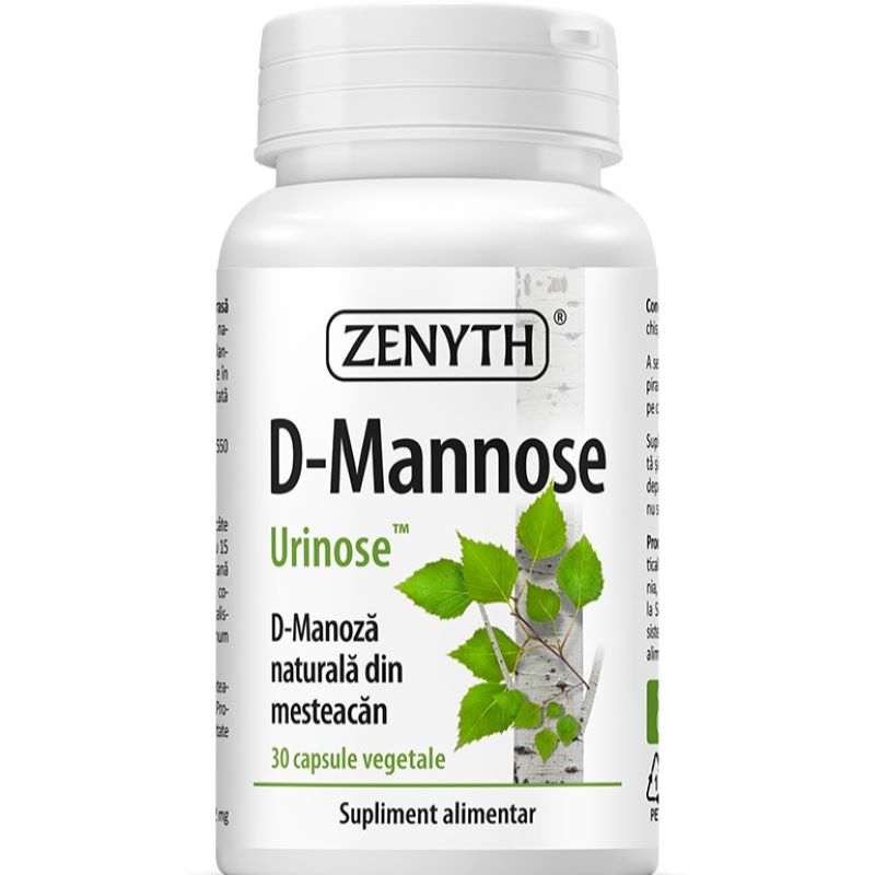 D-Mannose, 30 capsule vegetale, Zenyth D-Mannose, 30 capsule vegetale, Zenyth