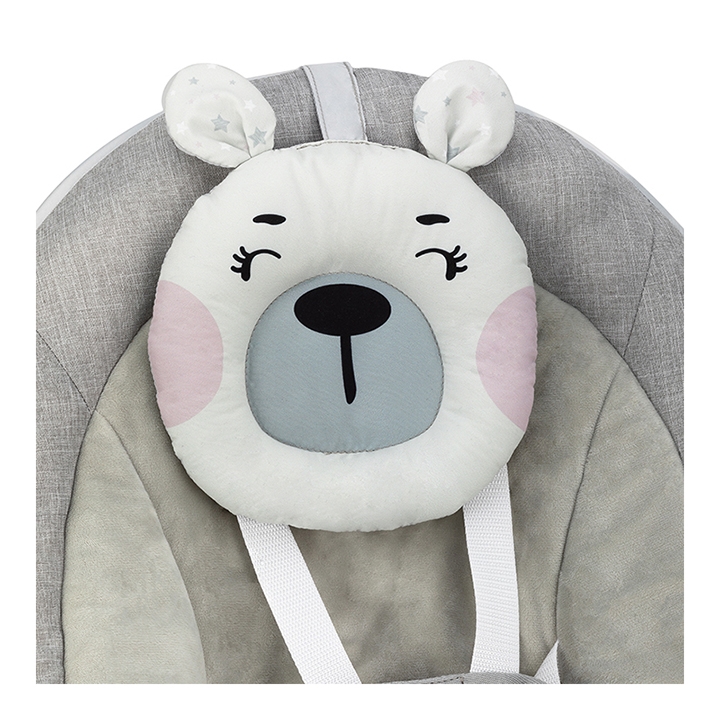 Leagan pentru bebelusi, MoMi LISS Bear Pink, 5 viteze de balansare, Cronometru, Alimentare baterii, 8 melodii, 2 jucarii incluse, Centura in 5 puncte Leagan pentru bebelusi, MoMi LISS Bear Pink, 5 viteze de balansare, Cronometru, Alimentare baterii, 8 melodii, 2 jucarii incluse, Centura in 5 puncte