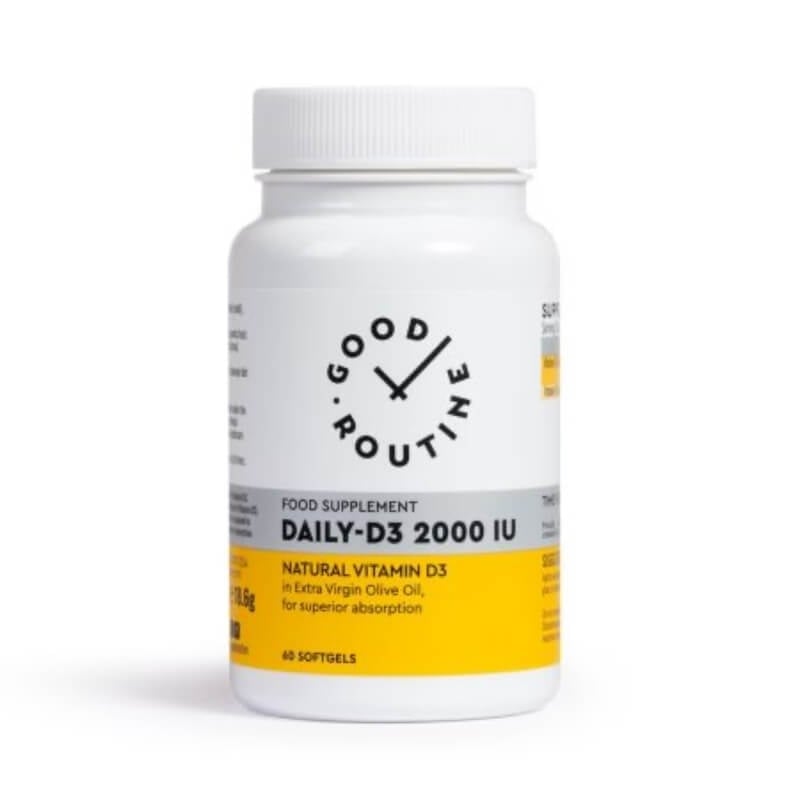 Daily D3 Good Routine, Vitamina D3 2000 UI, 60 capsule moi, Secom Daily D3 Good Routine, Vitamina D3 2000 UI, 60 capsule moi, Secom
