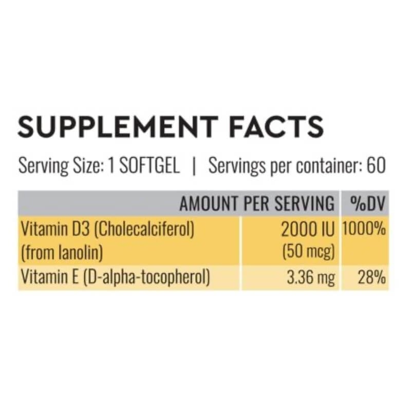 Daily D3 Good Routine, Vitamina D3 2000 UI, 60 capsule moi, Secom Daily D3 Good Routine, Vitamina D3 2000 UI, 60 capsule moi, Secom