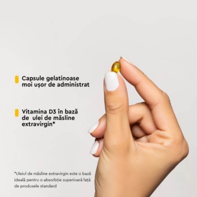 Daily D3 Good Routine, Vitamina D3 2000 UI, 60 capsule moi, Secom Daily D3 Good Routine, Vitamina D3 2000 UI, 60 capsule moi, Secom