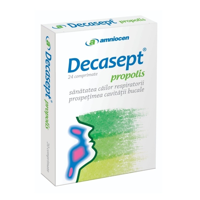 Decasept propolis, 24 comprimate, Amniocen Decasept propolis, 24 comprimate, Amniocen