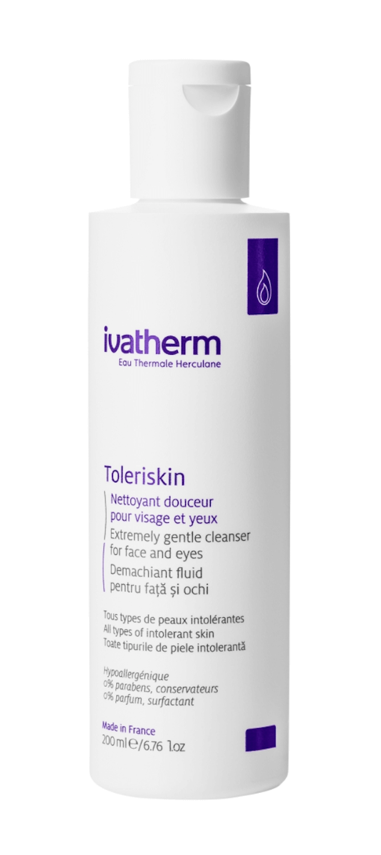 Demachiant fluid pentru fata si ochi Toleriskin, 200 ml, Ivatherm Demachiant fluid pentru fata si ochi Toleriskin, 200 ml, Ivatherm