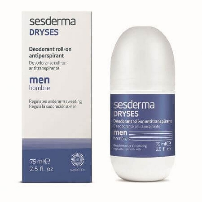 Deodorant roll-on antiperspirant pentru barbati Dryses, 75 ml, Sesderma Deodorant roll-on antiperspirant pentru barbati Dryses, 75 ml, Sesderma