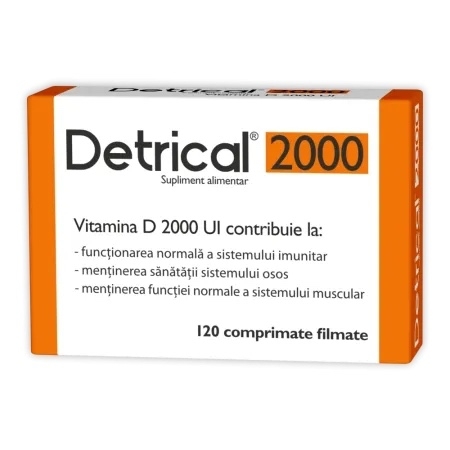 Detrical Vitamina D 2000 UI, 120 comprimate, Zdrovit Detrical Vitamina D 2000 UI, 120 comprimate, Zdrovit