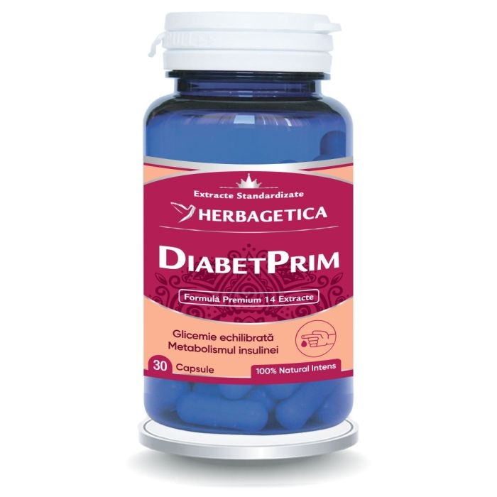Diabetprim, 30 capsule, Herbagetica Diabetprim, 30 capsule, Herbagetica