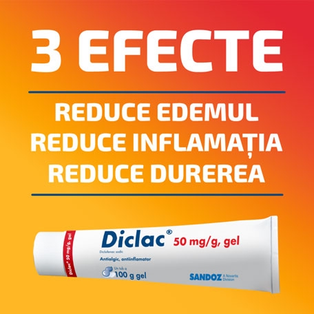 Diclac gel, 50 mg/g, 100 g, Sandoz Diclac gel, 50 mg/g, 100 g, Sandoz