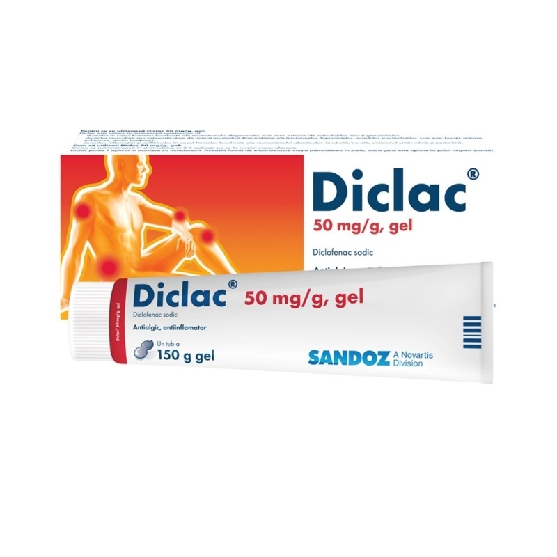 Diclac gel 50 mg/g, 150 g, Sandoz Diclac gel 50 mg/g, 150 g, Sandoz