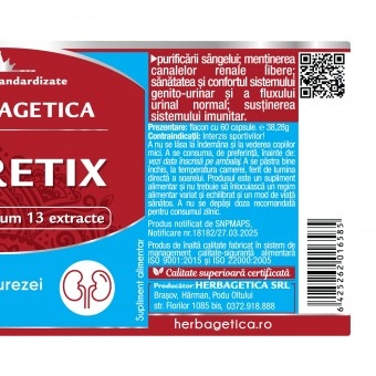 Diuretix, 60 capsule, Herbagetica Diuretix, 60 capsule, Herbagetica