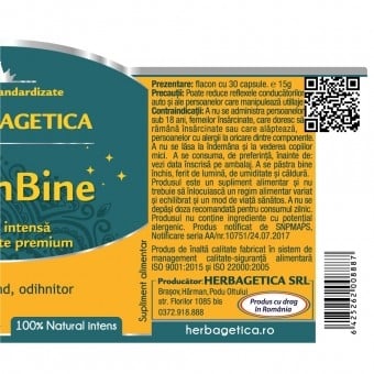 DormBine, 30 capsule, Herbagetica DormBine, 30 capsule, Herbagetica