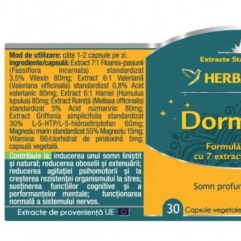 DormBine, 30 capsule, Herbagetica DormBine, 30 capsule, Herbagetica