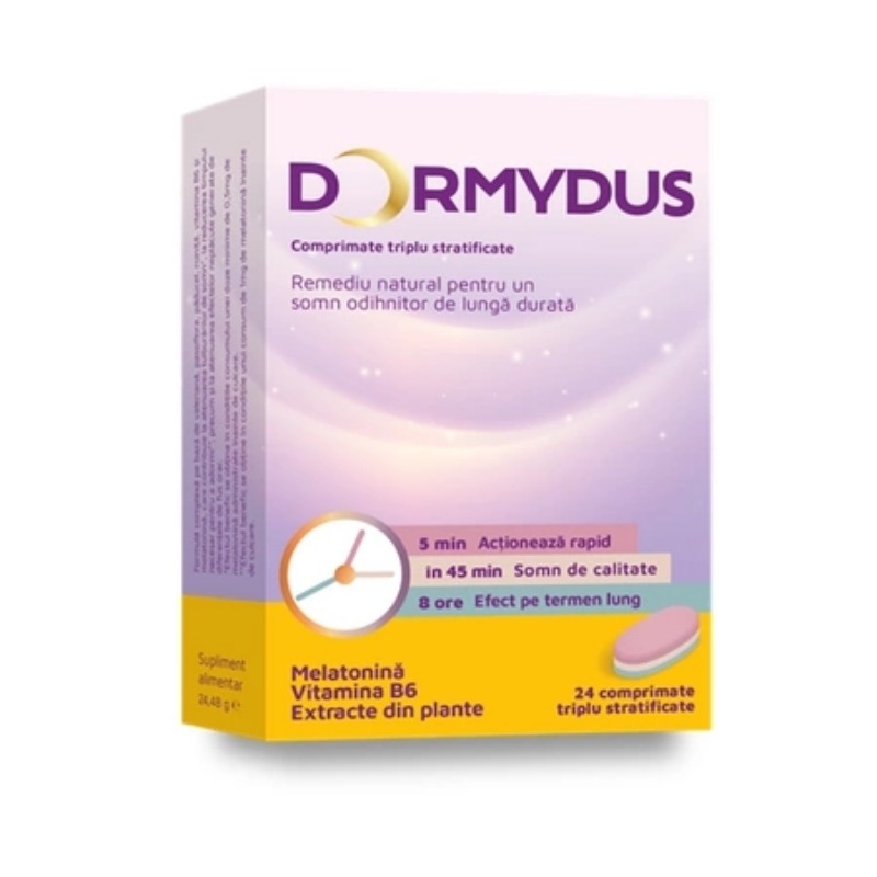 Dormydus, 24 comprimate triplu stratificate, Terapia Dormydus, 24 comprimate triplu stratificate, Terapia