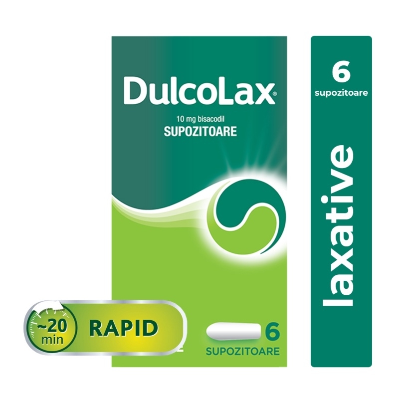 Dulcolax 10 mg, 6 supozitoare, Sanofi Dulcolax 10 mg, 6 supozitoare, Sanofi