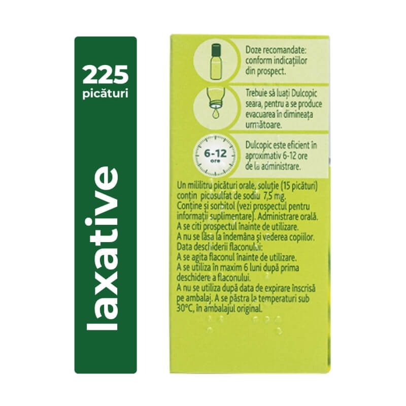 Dulcopic, 7,5 mg/ml picaturi orale solutie, 15 ml, Sanofi Dulcopic, 7,5 mg/ml picaturi orale solutie, 15 ml, Sanofi