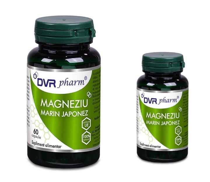 Magneziu Marin Japonez, pachet 60 + 30 capsule, DVR Pharm Magneziu Marin Japonez, pachet 60 + 30 capsule, DVR Pharm