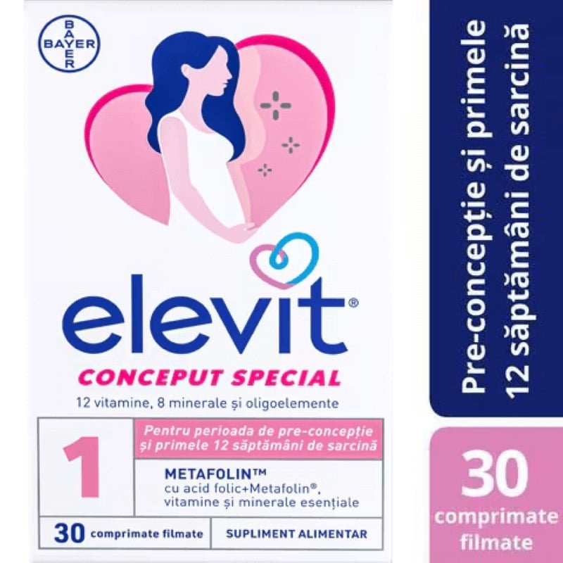Elevit 1, 30 comprimate, Bayer Elevit 1, 30 comprimate, Bayer