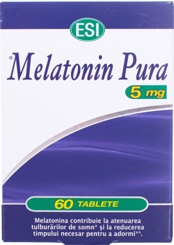Melatonina Pura, 5 mg, 60 tablete, EsiSpa Melatonina Pura, 5 mg, 60 tablete, EsiSpa