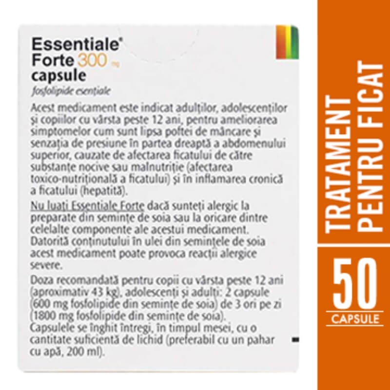 Essentiale Forte, 300 mg, 50 capsule, Sanofi Essentiale Forte, 300 mg, 50 capsule, Sanofi