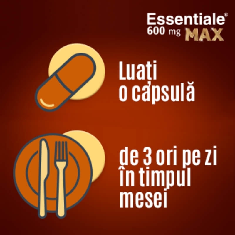 Essentiale MAX, 600 mg, 30 capsule, Sanofi Essentiale MAX, 600 mg, 30 capsule, Sanofi