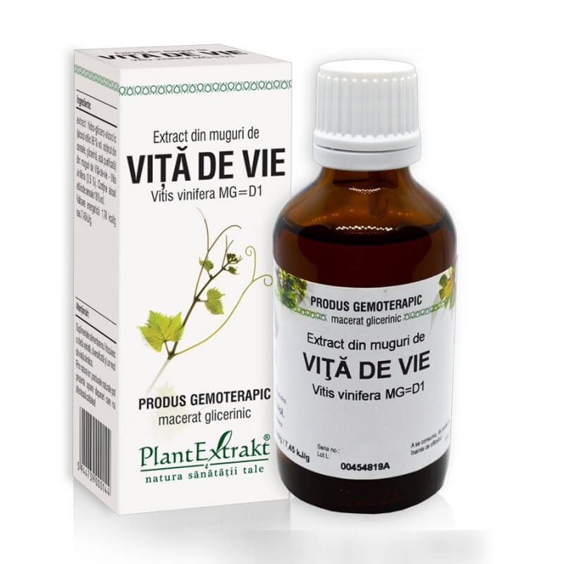 Extract din muguri de Vita de Vie, 50 ml, PlantExtrakt Extract din muguri de Vita de Vie, 50 ml, PlantExtrakt