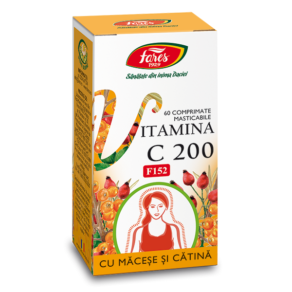 Vitamina C 200 (F152) 60compr.mast, Fares Vitamina C 200 (F152) 60compr.mast, Fares
