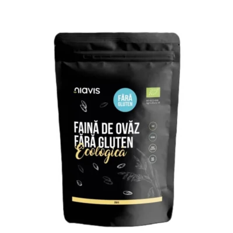 Faina de ovaz fara gluten ecologica, 250 g, Niavis Faina de ovaz fara gluten ecologica, 250 g, Niavis