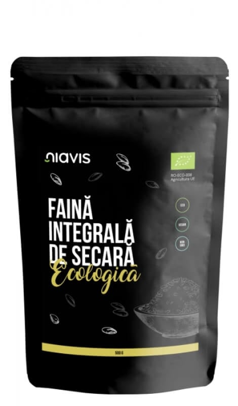 Faina integrala de secara ecologica, 500 g, Niavis Faina integrala de secara ecologica, 500 g, Niavis